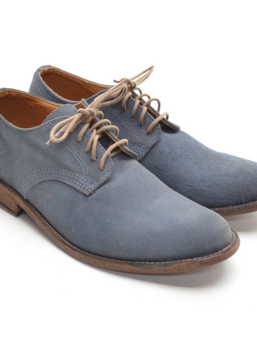 Men Vintage Shoe Company Henry Jeans Blue Oxfords 8 New